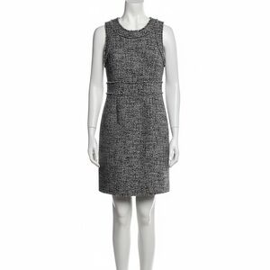 Michael Kors Blue Grey Tweed Sheath Dress Size 2 Office Chic Career Professional